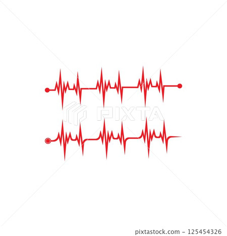 art design health medical heart beat pulse 125454326