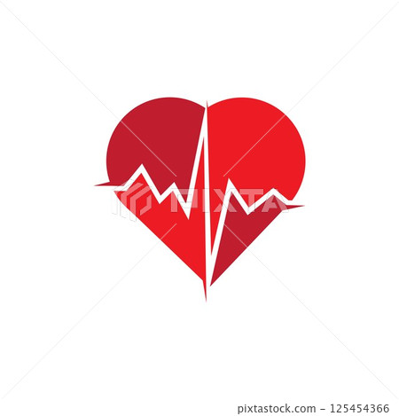 art design health medical heart beat pulse 125454366