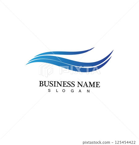 Water wave icon vector Water wave icon vector 125454422