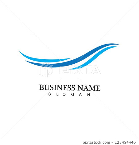 Water wave icon vector 125454440