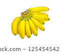 Banana isolated on white background 125454542