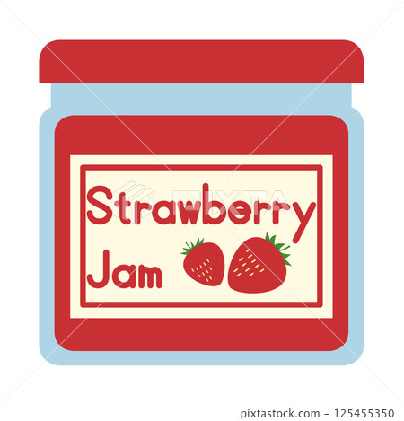 Illustration of strawberry jam 125455350