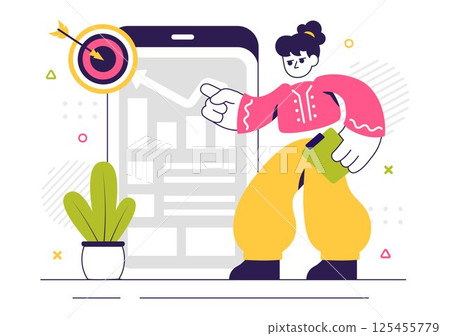 ERP Enterprise Resource Planning System Vector Illustration featuring Business Integration, Productivity Improvement, and Company Enhancement ERP Enterprise Resource Planning System Vector Illustration featuring Business Integration, Productivity Improvement, and Company Enhancement 125455779