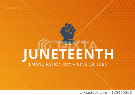 Emancipation Day Poster with Gray Fist and Historical Date 125455808