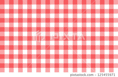Red checkered background material 125455971