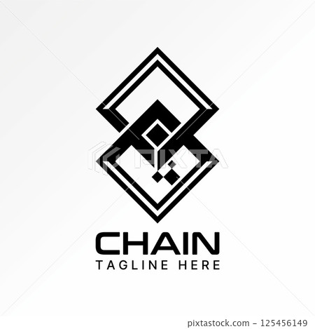Logo design graphic concept creative premium vector stock image top sell connetcted two rectangular top down like block chain mosaic tech friendship Logo design graphic concept creative premium vector stock image top sell connetcted two rectangular top down like block chain mosaic tech friendship 125456149