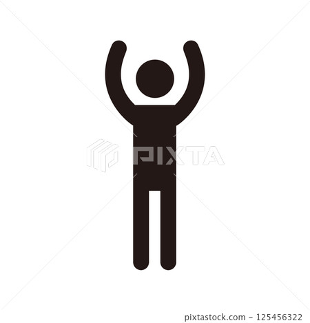 Pictogram icon of a person making an OK sign with their hand Pictogram icon of a person making an OK sign with their hand 125456322