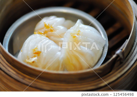 Har gow, Chinese steamed dumpling or steamed dough or steamed ball or dim sum or Chinese dumpling or ha gow or ha koa or hau kau Har gow, Chinese steamed dumpling or steamed dough or steamed ball or dim sum or Chinese dumpling or ha gow or ha koa or hau kau 125456498