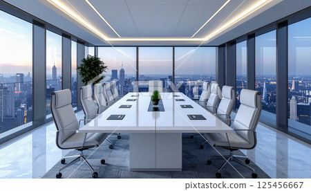 Image of a conference room in an office in a high-rise building 125456667