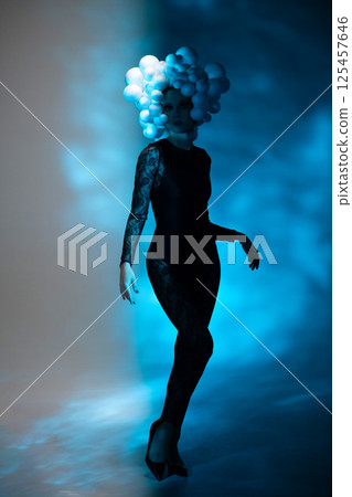 Mystical Portrait with Bubble Headpiece 125457646