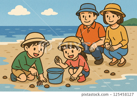 這部作品的主題是挖蛤蜊。 125458127