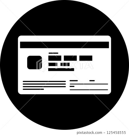 下一張「我的號碼卡」(個人號碼卡)背面的插圖向量黑白圖示2026年新設計 下一張「我的號碼卡」(個人號碼卡)背面的插圖向量黑白圖示2026年新設計 125458555