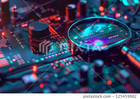 Close-Up of Colorful Electronic Circuit Board Close-Up of Colorful Electronic Circuit Board 125459982