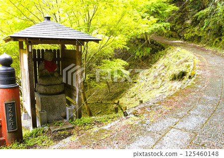 Jizo statue beside the mountain path Jizo statue beside the mountain path 125460148