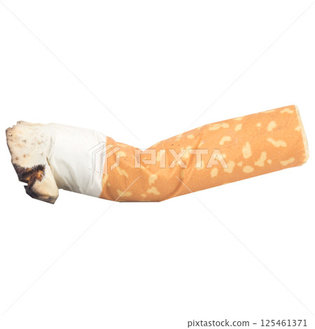 cigarette collection isolated on white background butts cigarette collection isolated on white background butts 125461371