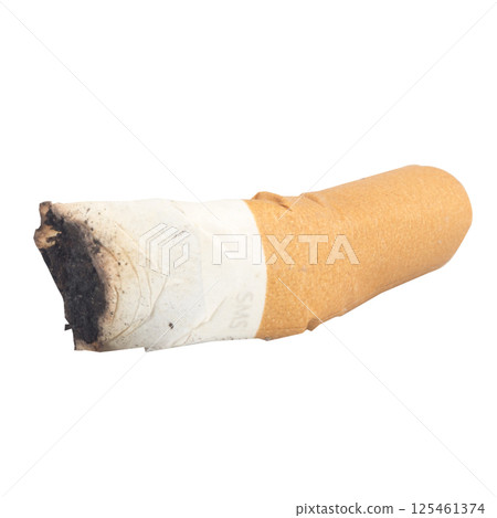 cigarette collection isolated on white background butts cigarette collection isolated on white background butts 125461374