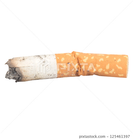 cigarette collection isolated on white background butts 125461397