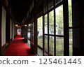 Corridor of a wooden Japanese house 125461445