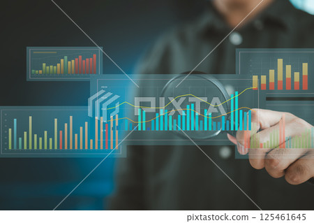 Monitoring trends and statistics using magnified analytics tools. Monitoring trends and statistics using magnified analytics tools. 125461645