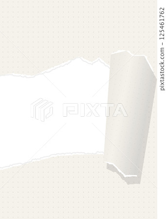 Torn graph paper background frame, grid of dots, notebook, portrait orientation Torn graph paper background frame, grid of dots, notebook, portrait orientation 125461762