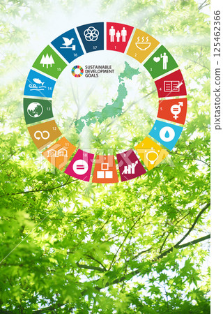 Fresh greenery and SDGS synthesis 125462366