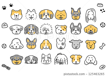 可愛的小狗臉圖示集② 可愛的小狗臉圖示集② 125463265