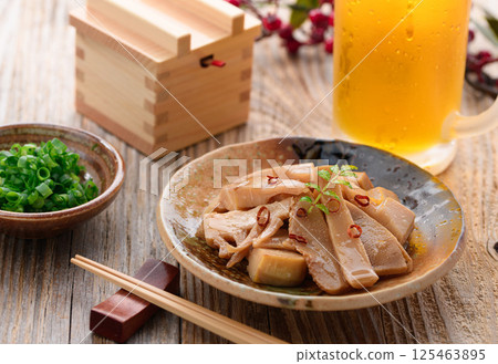 Homemade Menma made from bamboo shoots Homemade Menma made from bamboo shoots 125463895