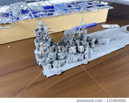日本戰艦武藏號的塑膠模型 125464060