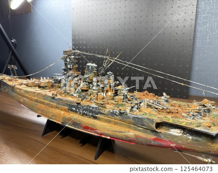 日本戰艦武藏號的塑膠模型 125464073