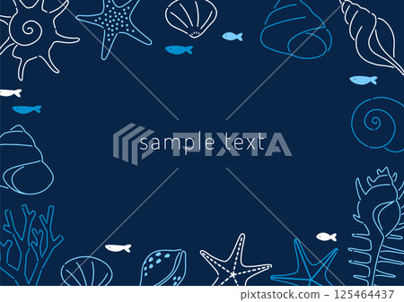 Shell and starfish frame material Shell and starfish frame material 125464437