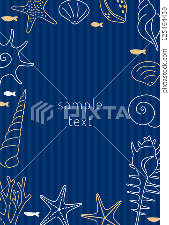 Shell and starfish frame material Shell and starfish frame material 125464439