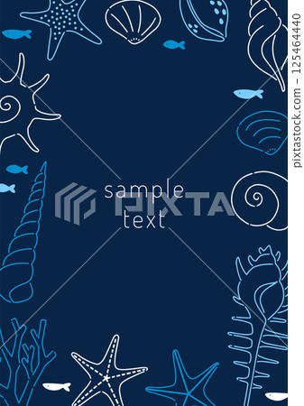 貝殼和海星框架材料 125464440