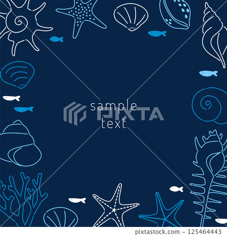 Shell and starfish frame material Shell and starfish frame material 125464443