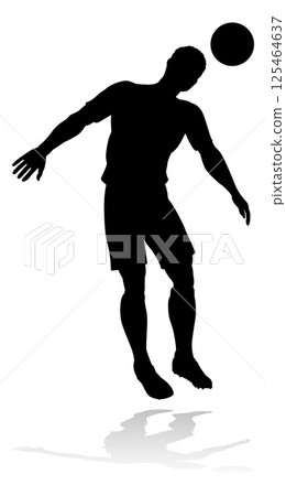 Soccer Football Player Male Silhouette Man 125464637