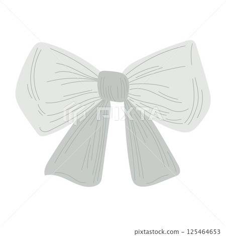 Soft green mint bow illustration in clean flat design, perfect for spring packaging, trendy branding, eco-friendly products, and modern decor 125464653