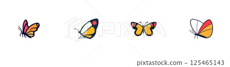 Colorful Butterflies Design with Vibrant Aesthetic Colorful Butterflies Design with Vibrant Aesthetic 125465143