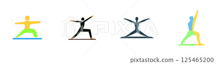 Yoga Poses for Fitness and Wellbeing 125465200