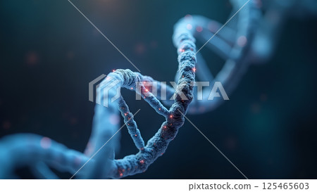 Abstract depiction of genetic code helix structure 125465603
