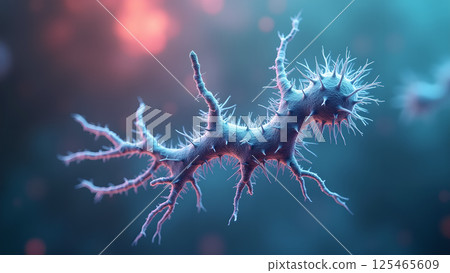 Detailed Depiction of a Microscopic Organism Detailed Depiction of a Microscopic Organism 125465609