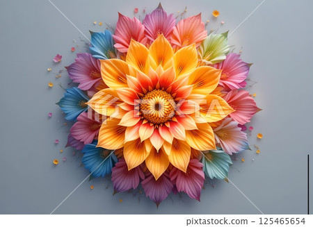 Vibrant Paper Flower Bouquet Vibrant Paper Flower Bouquet 125465654