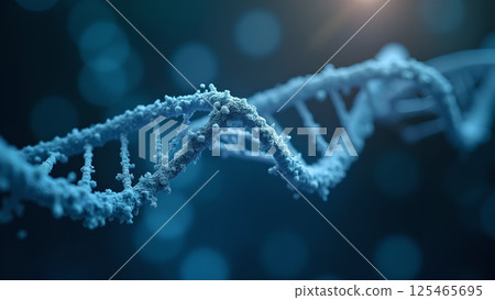 Abstract DNA strand in medical background image 125465695
