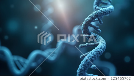 Digital Rendering of a Double Helix Structure 125465702