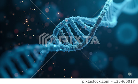 Entwined Helix Strand Structure with Dark Ambience 125466017