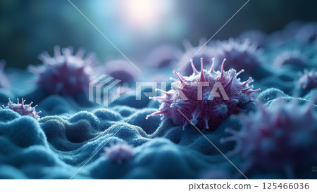 Contagious Pathogen Microscopic Visualization Contagious Pathogen Microscopic Visualization 125466036