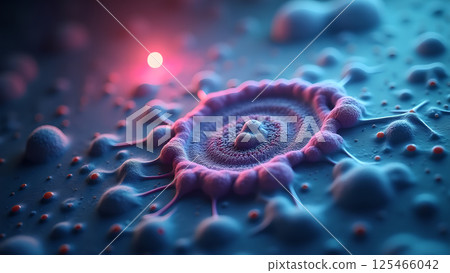 Microscopic Organism with Cellular Structures 125466042