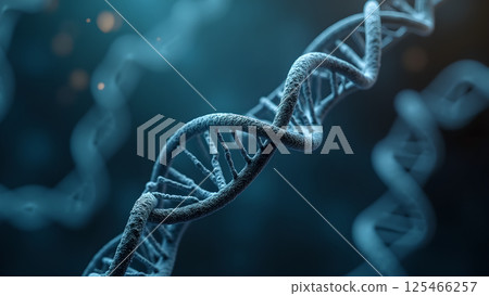 Intricate Double Helix Structure Illustrative Art 125466257