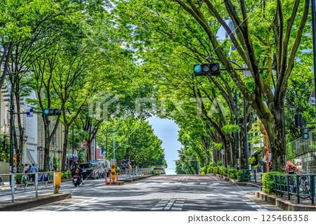 Urban landscape of Shibuya Ward, Tokyo Yoyogi-Uehara Station, Prefectural Route 413 125466358