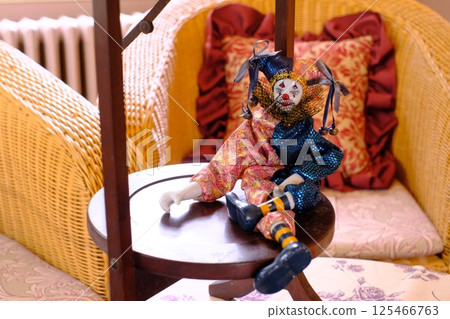 Clown dolls displayed in the room Clown dolls displayed in the room 125466763