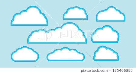 雲彩插圖、標題框和邊框設置 125466893