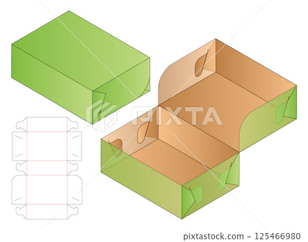 Foldable Box Packaging Template Vector Illustration 125466980
